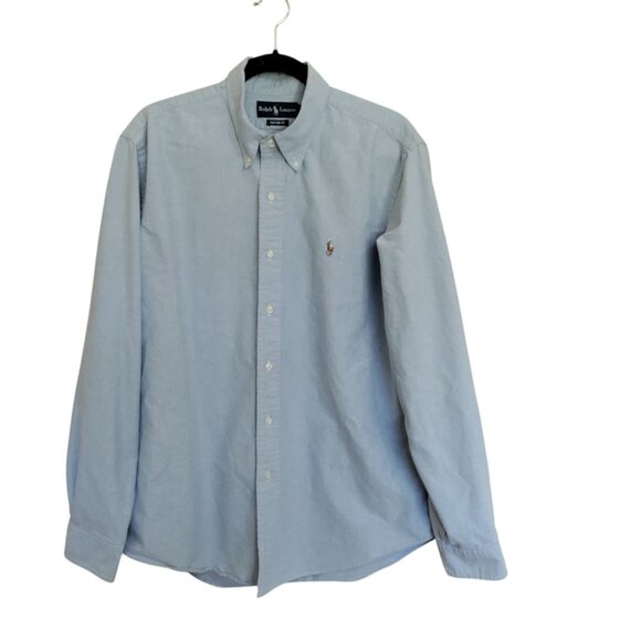Ralph Lauren Other - Ralph Lauren Blue Long Sleeve Cotton Custom Fit Button Down Color Pony Cotton XL